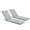 Lgiht Gray, variant on Pellebant Outdoor Chaise Lounge Cushion, Waterproof Recliner Cushion 72" x 21", Beige（2-Pack）