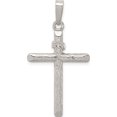 thumbnail image 1 of Sterling Silver Polished And Textured Inri Cross Pendant (33 X 22) Made In India qc7281, 1 of 5
