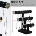 thumbnail image 4 of Coward 3 Tier Bracelet Holder,Bracelet Display Stand with Metal Cap,Black Velvet Jewelry Organizer Displays for Necklace Scrunchies Watches Hair Ties, 4 of 6