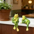 thumbnail image 6 of Euaioeiu Resin Frog Figurines for Home Decor,Cute Garden Ornaments,Hand-Painted Desktop Decor,Set of 2,4.13x3.35x2.95in,Green Frog Statue for Pot,Fairy Garden,Balcony,Indoor Outdoor Decorations, 6 of 6