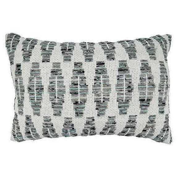 Fennco Styles Grey Diamond Design Pure Cotton Decorative Throw Pillow – Luxury Textured Cushion for Couch, Sofa, Bedroom, Office and Living Room Décor