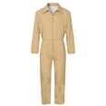 thumbnail image 3 of Mens Solid Color Coveralls Collared Long Sleeve Zip Up Utility Jumpsuits with Pockets Mechanic Workwear Boiler Suits, 3 of 8