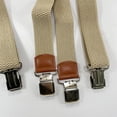 thumbnail image 4 of 1.5 Inch Suspenders For Men X Back Heavy Duty Adjustable Elastic Khaki Utility Suspenders for Big and Tall, 4 of 5