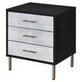 thumbnail image 1 of ACME Myles Table de Nuit de Rangement en Bois, Noir, Argent et Or, 1 of 7