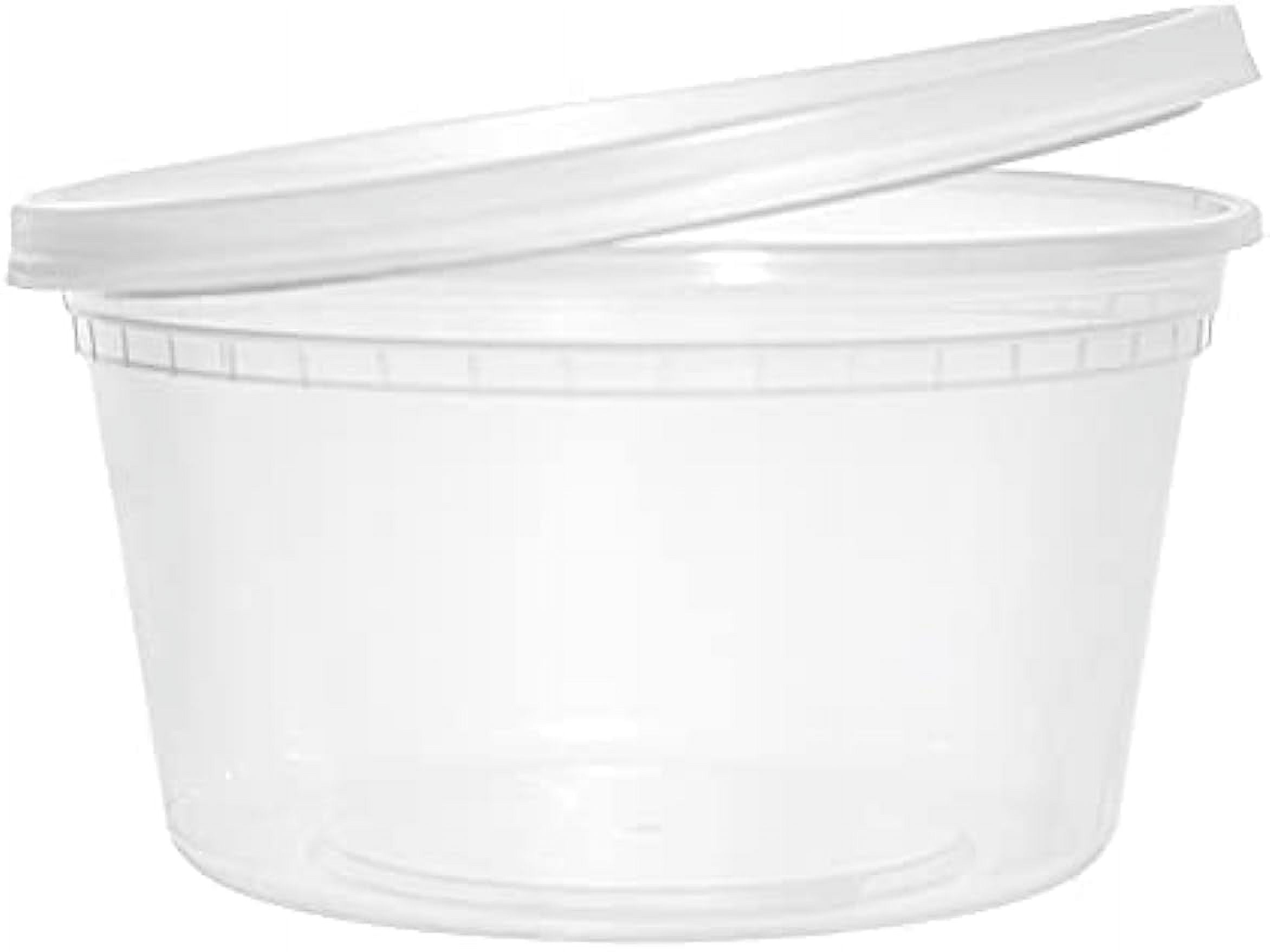 Champs Clear Deli Container and Lid Combo Microwavable 1/2 lb 250 Set - Case - 500 Units