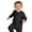 Black, variant on Infants Unisex Baby Boys Girls Cotton Rompers Long Sleeve Button Sleepers Romper Toddler Footie Pajamas White,9-12 Months