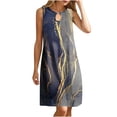 thumbnail image 2 of DailyTrove Women's Sleeveless Striped Midi Dress, Textured Fabric, Beach & Casual Wear, Relaxed Fit, 2 of 6