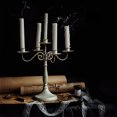 thumbnail image 5 of Candelabro Portavelas Antiguo Vintage Mesa De Comedor Metal seitruly HA024721-02, 5 of 5