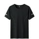 thumbnail image 4 of Camiseta ligera de seda helada con cuello redondo para hombre - Top de verano holgado y transpirable, 4 of 4