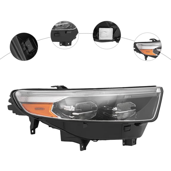 Right Passenger Side Headlamp for 2020-2024 Ford ExplorerXLT/Limited
