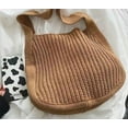 thumbnail image 6 of Kukuzhu Women's Hobo Bag Crocheted Shoulder Bag Large Knitted Handbags Tote Aesthetic Purse Top Handle Bag, 6 of 8