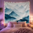 thumbnail image 2 of Mountain Landscape in Misty Peaks, Tranquil Watercolor for Nature Lovers, Serene Wall Art Housewarming Gift Tapestry Wall Hanging for Living Room, Bedroom & Dorm, 2 of 7
