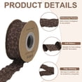 thumbnail image 3 of Uxcell Embossed Floral Ribbon, Gifts Wrap Ribbons Lace Trim Embroidered Flower for Wedding Party Cake Brown 1.6 inch x 10 Yards, 3 of 5