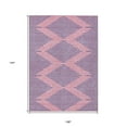 thumbnail image 3 of 9' X 12' Pink And Blue Geometric Washable Indoor Outdoor Area Rug, 3 of 5
