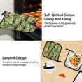 thumbnail image 4 of Funny Cartoon Frogs Face 5 Pcs Kitchen Set Heat Resistant Oven Mitts and Non-Slip Pot Holders with Adjustable Cooking Apron, 4 of 6
