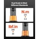 thumbnail image 4 of Juego de llaves dinamométricas VEVOR 1/4" Drive 2,3-27,1 Nm con accesorios, 4 of 9