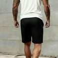 thumbnail image 6 of Thousandth Men's Summer Solid Color Relaxed Chino Shorts Casual Elastic Waist Drawstring Thin Breathable Pocket Shorts for Gym, Running, Basketball, 6 of 7