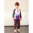thumbnail image 3 of Elippeo Family Matching Christmas Pajamas, Romper/ Bear Print Long Sleeve Tops and Plaid Pants Sleepwear Loungewear Set, 3 of 10