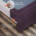 thumbnail image 3 of HNB Store Magic Bed Skirt 9" in Drop Pleated Pattern, Split Corners Microfiber BedSkirts (Full-Plum), 3 of 6