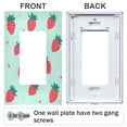 thumbnail image 3 of Yayeee Rocker Switch Wall Plate 1-Gang 4.6"x2.9" Home Decorative Outlet Cover, Green Strawberry, 3 of 6