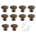 thumbnail image 3 of NIBOLOG 10Pcs Hollow Round Flat Head Pull Handles Knobs with Screws for Drawer Cabinet, 3 of 5