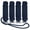 Blue-15FT, variant on Kohree 4 Pack Boat Dock Lines - 15 'x 3/8" Double Braided Nylon Boat Dock Lines with 12" Eyelet, Black