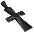 thumbnail image 4 of MJ Metals Jewelry Tungsten Carbide Large Black Plated Plated Cross Pendant Necklace 24" Stainless Steel Narrow Cuban Chain, 4 of 7