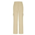 thumbnail image 4 of Women's Wide Leg Yoga Pants High Waisted Cargo Flare Lounge Pants Plus Size Stretch Bootcut Sweatpants with Pockets, 4 of 7
