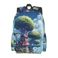 thumbnail image 2 of Disketp Fantasy Treehouse Planet Scene Mochila Escolar de Gran Capacidad y Peso Ligero, Mochila de Viaje Ideal para Escuela, Trabajo y Uso Diario, Cómoda y con Estilo, 2 of 8