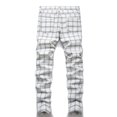 thumbnail image 4 of Keevoom Boys Dress Pants School Uniform Plaid Chino Skinny Fit Stretch Fashion Pants, 4 of 5