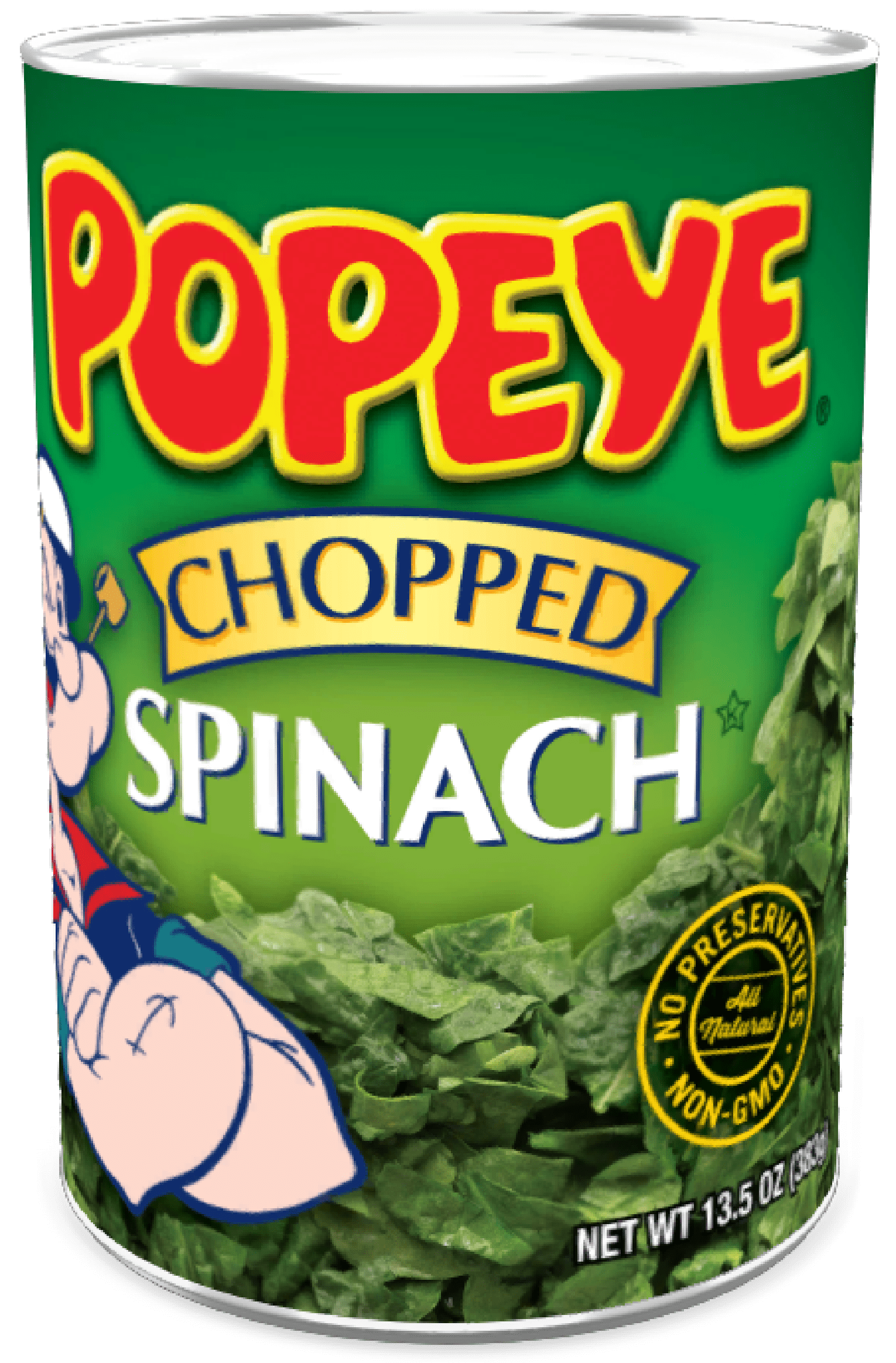 Allens Popeye Chopped Spinach, Canned Vegetables, 13.5 oz