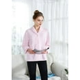 thumbnail image 2 of Loungees Pink Drop Needle Coral Fleece Shawl Collar Button Front Bed Jacket - 3X, 2 of 7