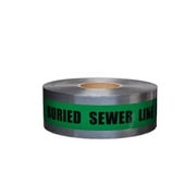 SWANSON DETG31005 3in X 1000ft 5MIL Detectable Tape Caution Buried Sewer Line Below Green/Black Prin