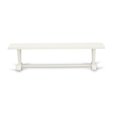 thumbnail image 3 of Pemberly Row V-Style 72" Traditional Wood Dining Bench in White, 3 of 5