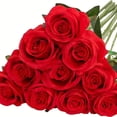 thumbnail image 1 of 10 exquisitas rosas artificiales con tallo, rosas de seda simuladas con apariencia realista, ideales for centros de mesa de ramos de novia, decoración floral y decoración del hogar for bodas., 1 of 6