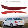 thumbnail image 3 of Rear Bumper Reflector , KIMISS ABS Car Bumper Reflector Light Lamp Reflective Wheel  Replacement For 5E Pre Facelift 2013-2016, 3 of 8
