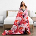thumbnail image 5 of Custom Flamingo Blanket with Name for Boys Girls, Personalized Cute Flamingo Themed Design Printed Throw Blankets for Kids Lap, Chair, Giftable Blanket, 30"x 40", 5 of 6