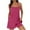 Rose Chaud, variante sur Liquidation d'Été! Pantalons Grande Taille pour Femmes, Pantalons d'Été pour Femmes, Robe à Bretelles Unie + Shorts Tendance Été Décontracté Ample Athlétique Exercice Golf Mini Ensembles