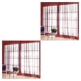 thumbnail image 3 of Wosthever Home Hotel Romantic Window Curtain Living Room Breathable Decor Flocking Accessory Bedroom Drape Soft Furniture Full Vino rojo 2piezas Wosthever CBP165988, 3 of 5