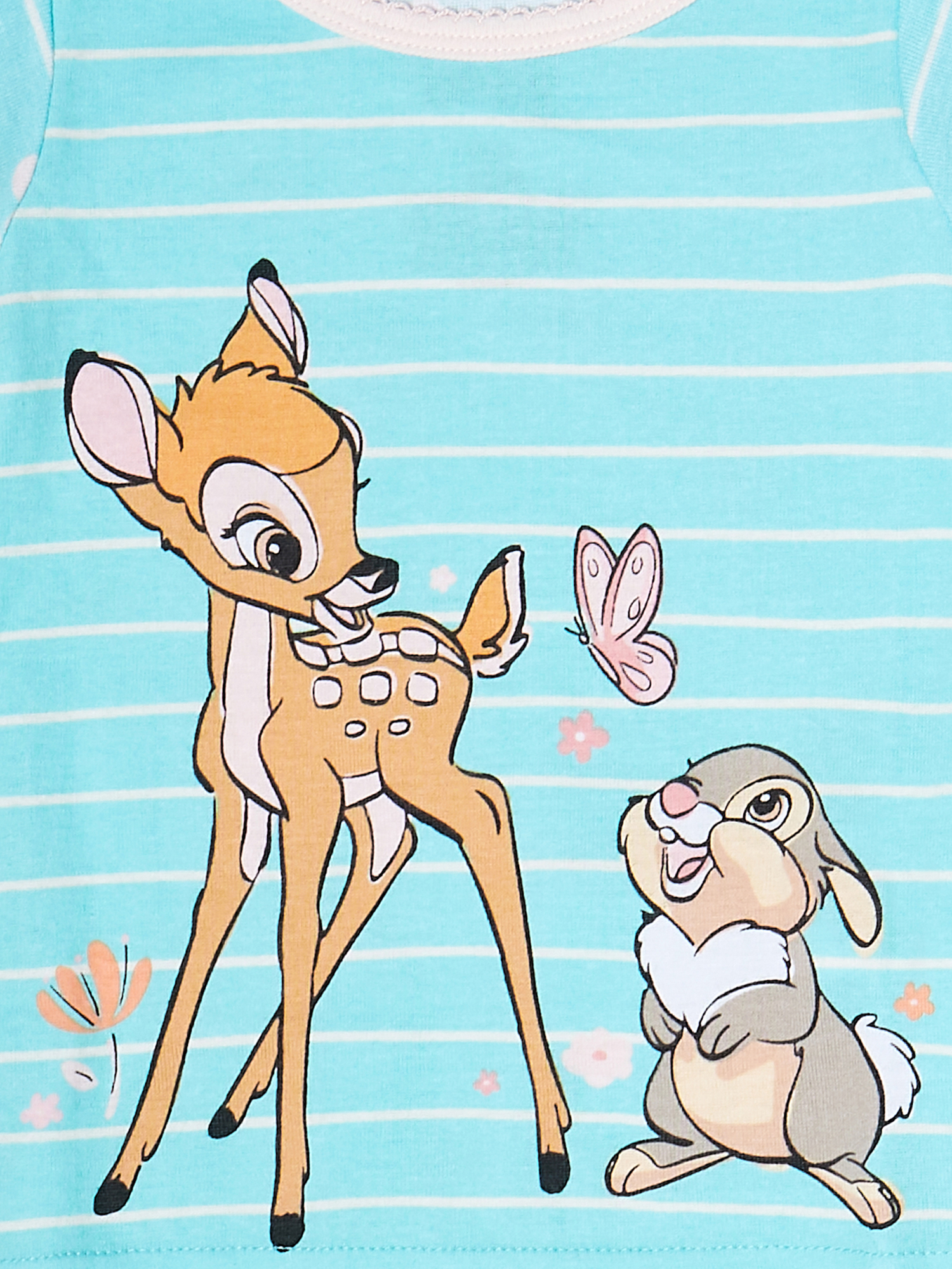 Bambi Baby and Toddler Girl T-Shirt, Short, and Pants Pajama Set, 4-Piece, Sizes 9M-24M - image 3 of 3