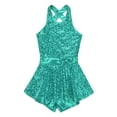 thumbnail image 4 of TiaoBug Kids Girls Sequined Jazz Dance Leotard Short Dress #6-16 Years, 4 of 6