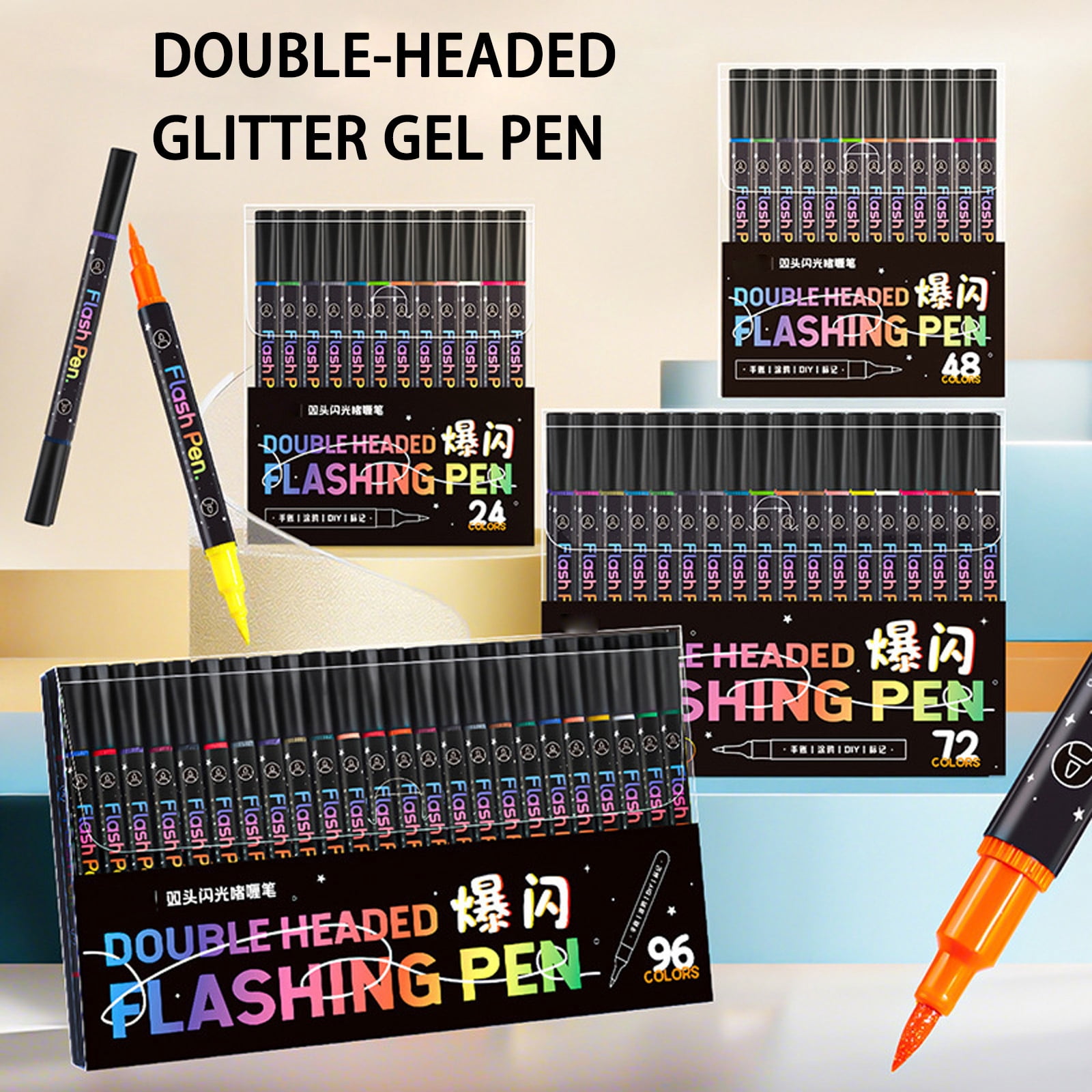 Night Visible Double Ended Art Marker Consistent Flowing Acrylic Marker Pen Safe for Creative Activities