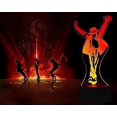 thumbnail image 4 of Michael Jackson Figura de acción Lámparas 3d Ilusiones ópticas 7 Cambio de colores Interruptor táctil Luz nocturna Art Deco. Afortunado Sencillez, 4 of 4