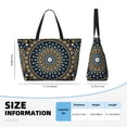 thumbnail image 4 of Pofeuu Dot Mandala Print Beach Bag,Waterproof Sandproof Beach Tote Bag, Large Capacity Foldable Beach Bags for Women, 4 of 7