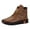 Brown, variant on IUJSOY Womens Lace up Ankle Boots Winter Warm Furry Lined Leather Booties Comfort Flat Shoes