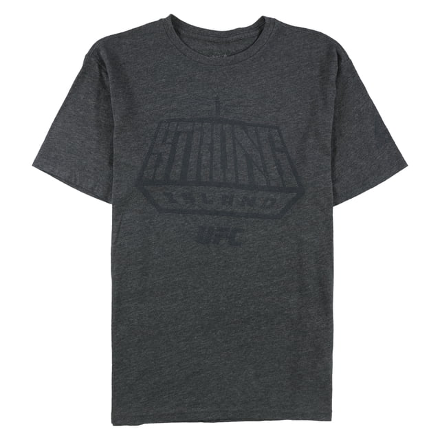 Reebok Strong Island - Camiseta gráfica para hombre, color gris, talla mediana