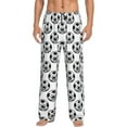 thumbnail image 2 of Kdxio Happy Soccer Print Men's Sleep Pajama Pant Lounge Pants with Pockets, 2 of 8