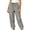 Black, variant on TEAJOPSUU Women's Plaid Cropped Pants Drawstring Elastic Waist Tapered Trousers with Pockets Gingham Casual Lounge Streetwear Purple