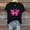 Black, variant on CLOISE Breast Cancer Shirts for Women Short Sleeve Round Neck T Shirts Butterfly Ribbon Pink Breast Cancer Survivor Gifts Blouses Trendy Comfort Tops Cancer Support Fall Clothes White 2XL