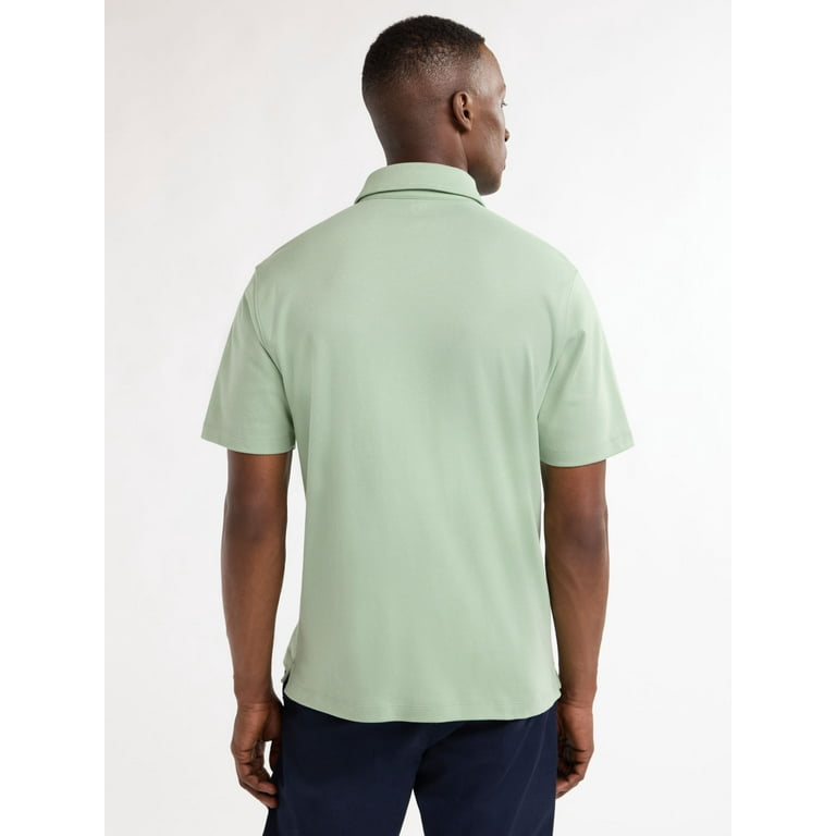 Free Assembly Men's Cotton Polo Shirt with Short Sleeves